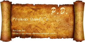 Prokop Damáz névjegykártya